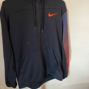 Nike (L) hooded pull over with zip up  sweatshirt